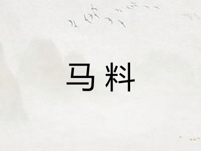 马料 马料