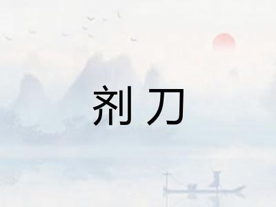 剂刀 剂刀