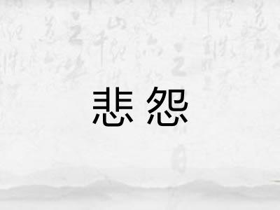 悲怨 悲怨