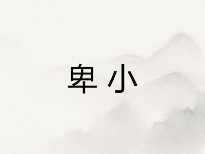卑小 卑小