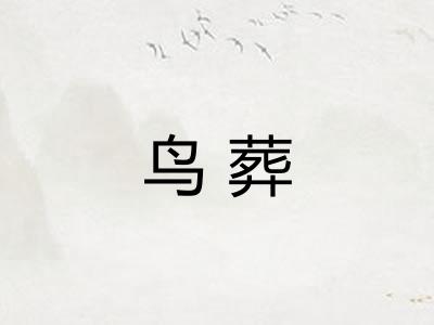 鸟葬 鸟葬