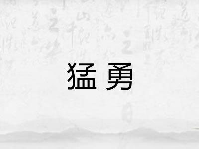 猛勇 猛勇