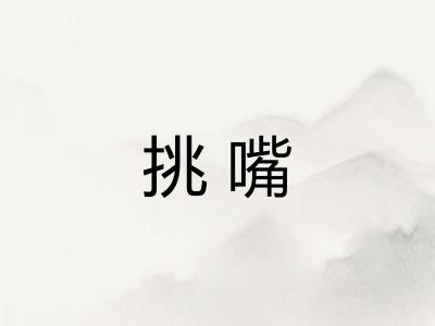 挑嘴 挑嘴
