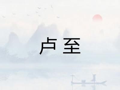 卢至 卢至