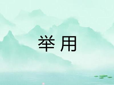 举用 举用