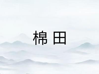 棉田 棉田