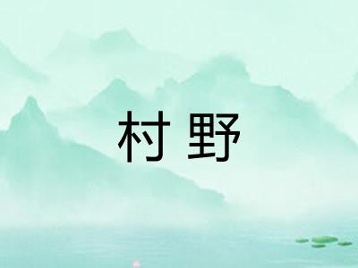村野 村野