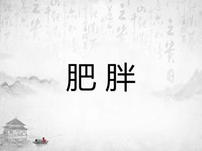 肥胖 肥胖