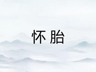 怀胎 怀胎