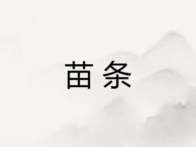 苗条 苗条