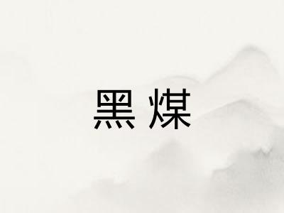 黑煤 黑煤