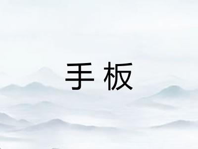手板 手板