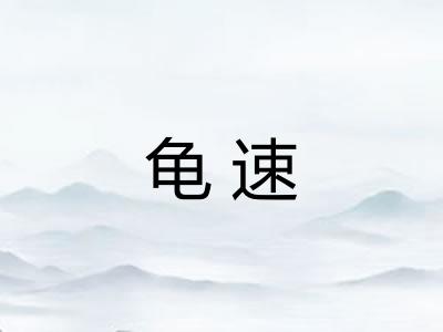 龟速 龟速