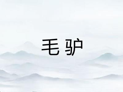 毛驴 毛驴