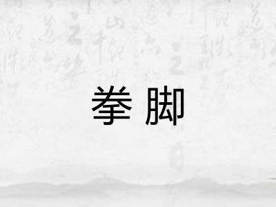 拳脚 拳脚