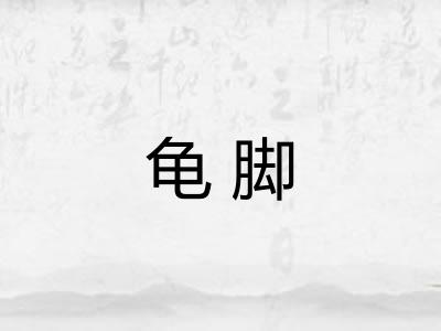 龟脚 龟脚