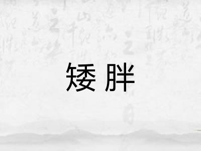 矮胖 矮胖
