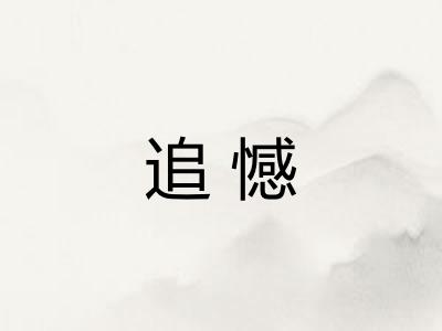 追憾 追憾
