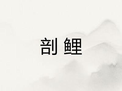 剖鲤 剖鲤