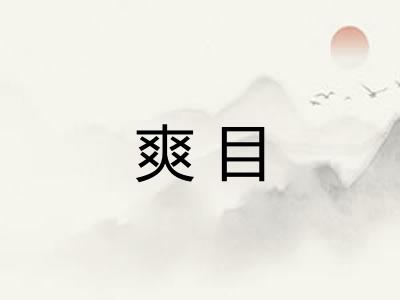 爽目 爽目
