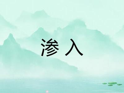 渗入 渗入