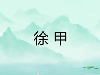 徐甲 徐甲