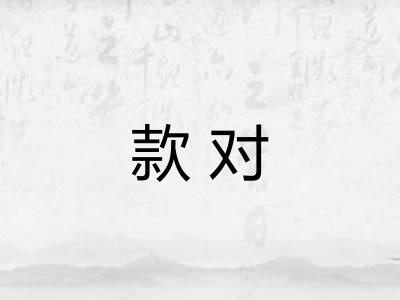 款对 款对