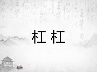 杠杠 杠杠
