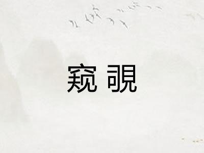 窥覗 窥覗