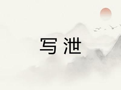 写泄