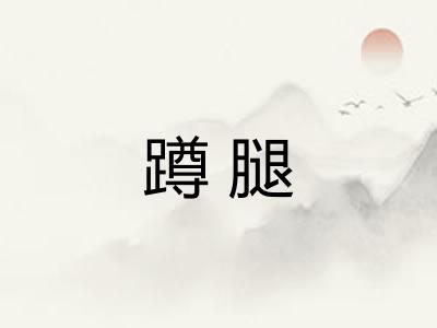 蹲腿 蹲腿