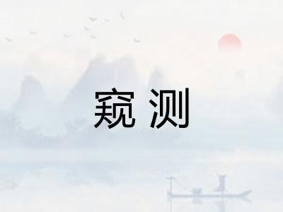 窥测 窥测