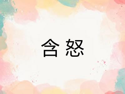 含怒