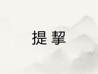 提挈 提挈