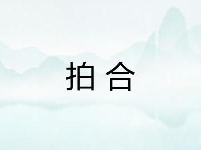 拍合 拍合