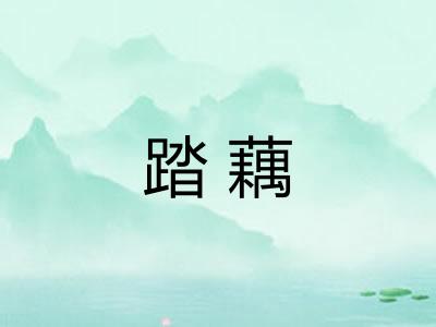 踏藕 踏藕