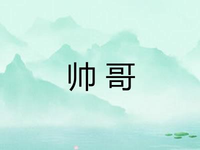 帅哥