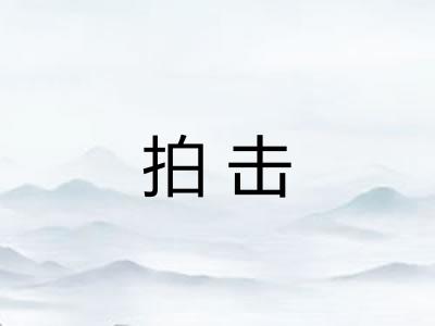 拍击 拍击