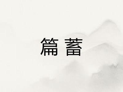 篇蓄