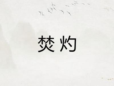 焚灼 焚灼