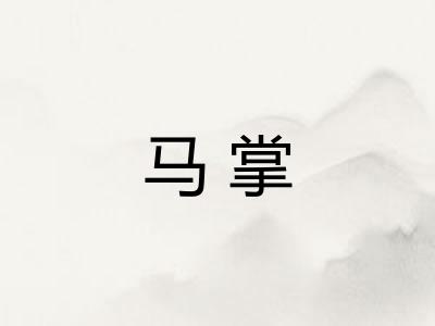马掌 马掌