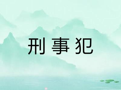 刑事犯 刑事犯