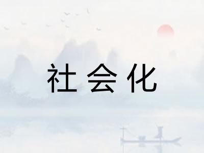 社会化 社会化