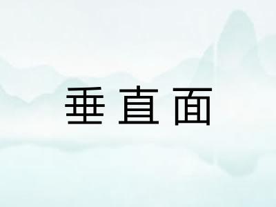 垂直面