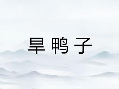 旱鸭子 旱鸭子