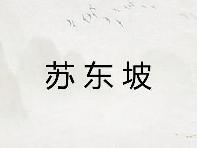 苏东坡 苏东坡