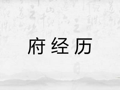 府经历
