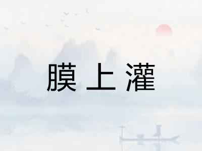 膜上灌 膜上灌