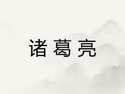 诸葛亮 诸葛亮