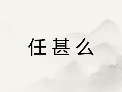 任甚么
